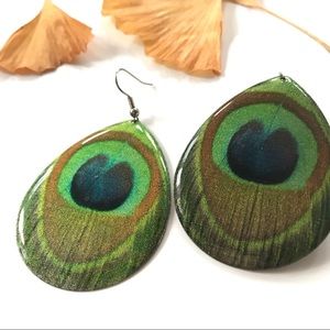 Peacock Feather Earrings